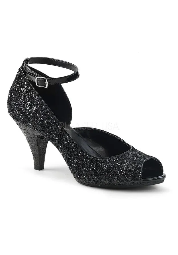 3" Heel, 1/8" PF Peep Toe Ankle Strap Pump
