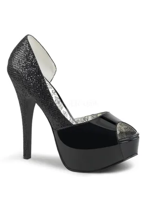 **5 3/4" Heel, 1 3/4" Hidden PF Peep Toe D'Orsay Pump