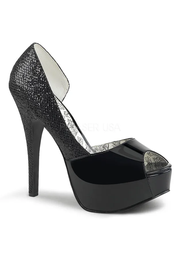 **5 3/4" Heel, 1 3/4" Hidden PF Peep Toe D'Orsay Pump