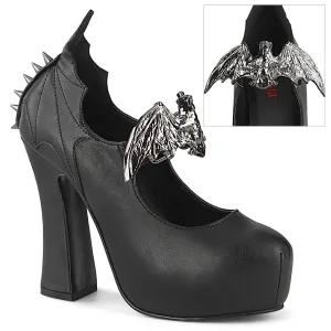 5 Inch Heel DEMON-18 Black Pu
