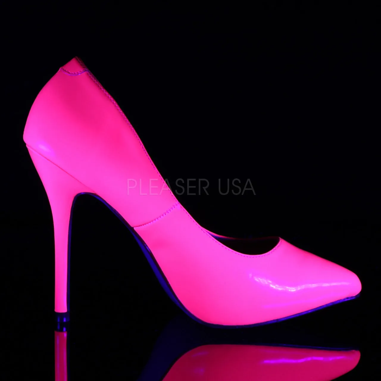 5" Heel Neon Fuchsia W- Hidden Platform Pump*