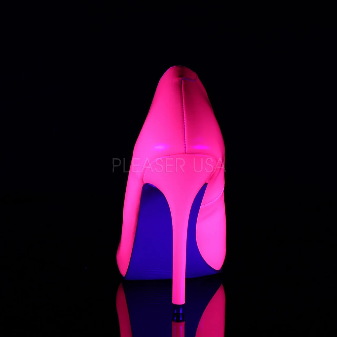 5" Heel Neon Fuchsia W- Hidden Platform Pump*