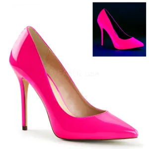 5" Heel Neon Fuchsia W- Hidden Platform Pump*