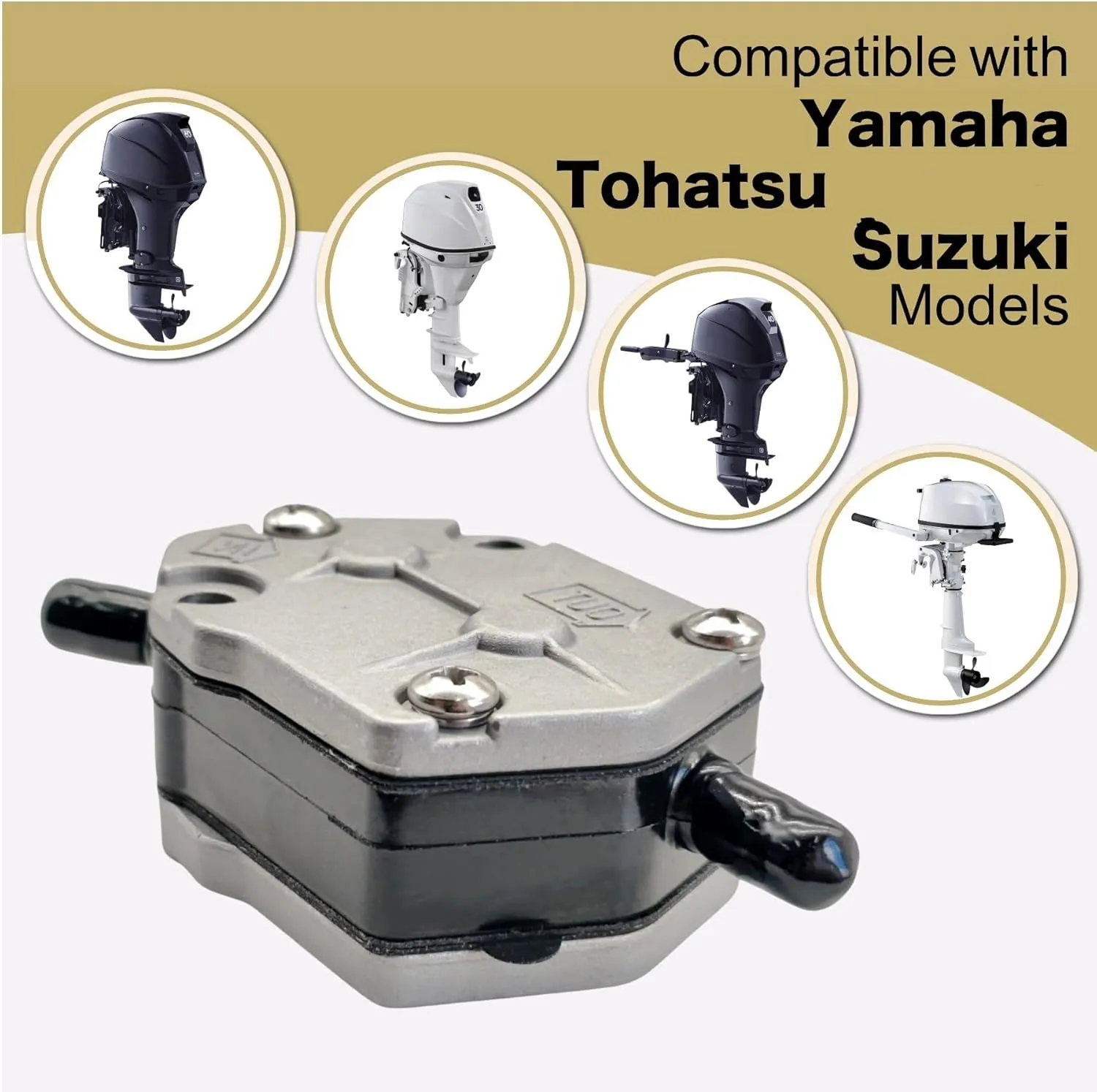 69224410 Fuel Pump for Yamaha 20-90 HP for Suzuki 8-65 HP and for Tohatsu Outboard Engines 6A0-24410-00 356-04000-1M
