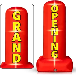 6FT Grand Opening Inflatable Outdoor Decoration,Built-in 3 LED Lights Open Signs for Business Advertising Grand Opening Commercial Activities for Restaurant Retail Salon Bar Stores Cafe Office