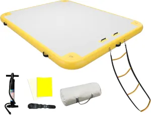 6ft/8ft/10ft/12ft Inflatable Floating Dock Platform, Inflatable Raft Water Pad for Adults, Multi-Person Air Floating Islands Mat for Lake Pool Beach Ocean