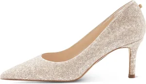 7or9 Women's Pumps Kitten Heels for Women Classic Pointed Toe Stiletto Heel Dressy Air-Touch Foam Shoes 2.75" - Red, Nude & White