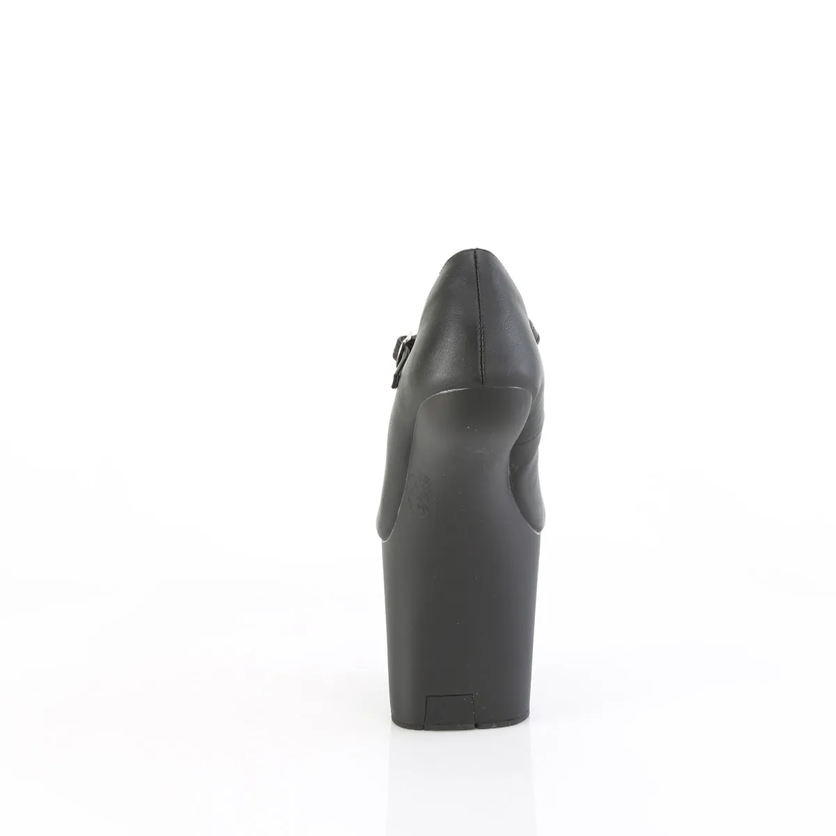 8 Inch Heelless CRAZE-880 Black Pu