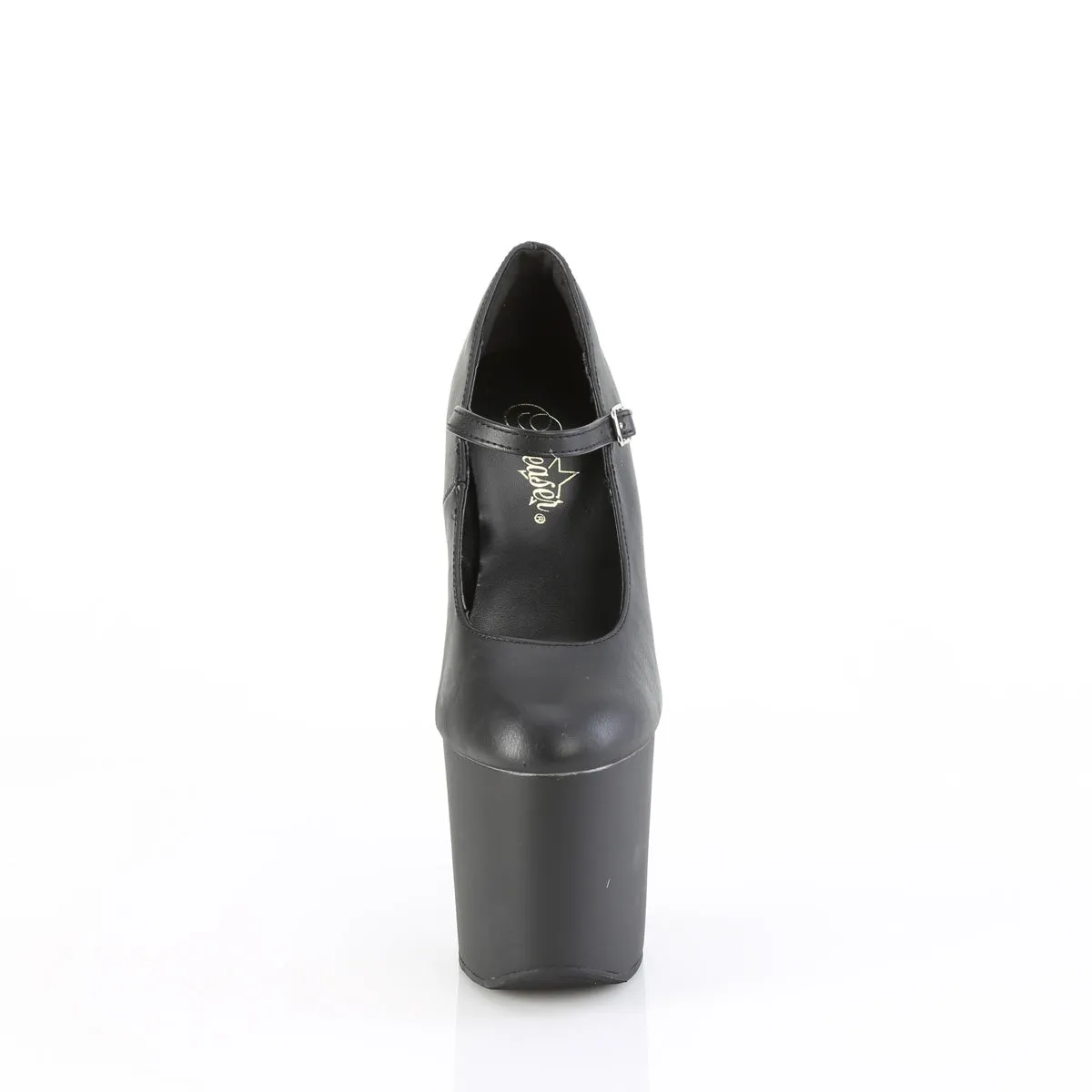8 Inch Heelless CRAZE-880 Black Pu