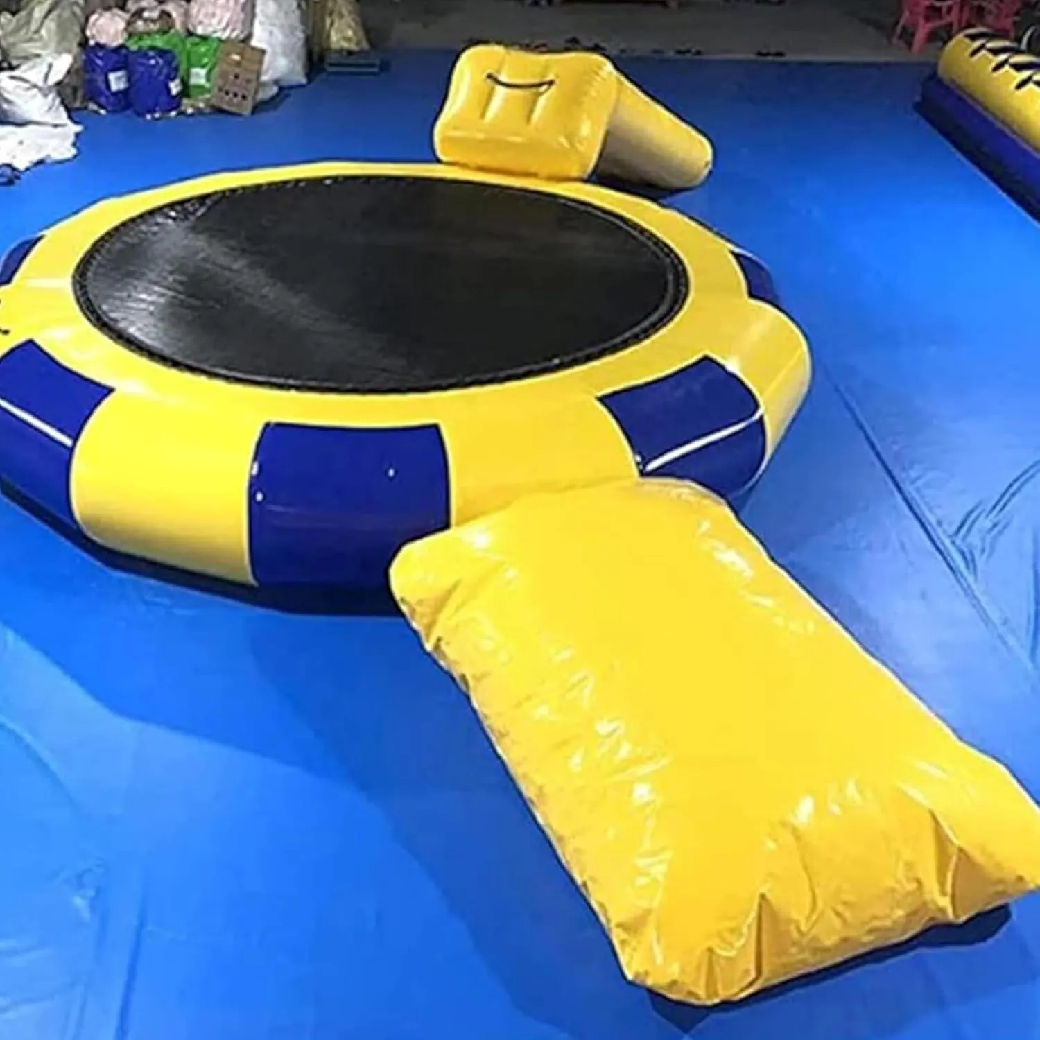Adult Inflatable Bouncing Water Trampoline, Lakeside Water Trampoline, Outdoor Water Toys Lakeside Floating Trampoline, Inflatable Water Bouncer, Outdoor Water Toys,13ft