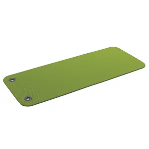 AIREX Fitline 140 Premium Exercise Mat - Home Workout Mat for Rehabilitation, Strength Training, Water Aerobics, Exercise, Fitness, Home Workouts 56" x 23", Lime, With Hanging Grommets