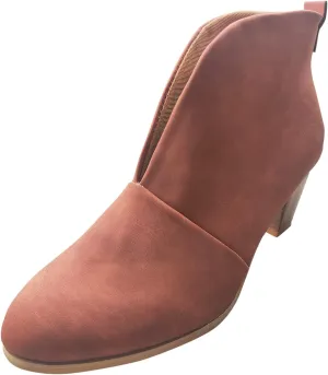 Ankle Boots for Women Fashion V Cut Ankle Booties Pointed Stacked Mid Heel Boots Cowboy Boots Winter Shoes