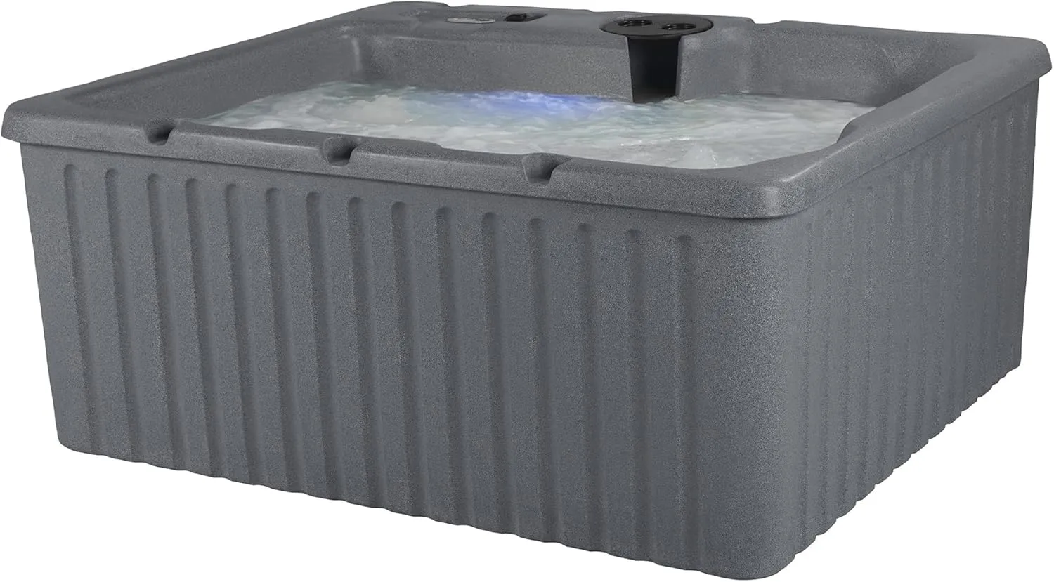 Aqualife Current 4-Adult Outdoor Hot Tub, Uses Standard Outlet, 14 Hydrotherapy Jets, Underwater Led Lighting, Cover Included