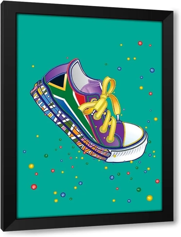 ArtDirect Sneaker South African Township Dance Custom Framed Art Print Giclee Print or Canvas Options with Various Sizes and Customization by Kaminski, Carlo (620976)