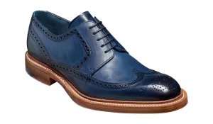Bailey - Navy Hand Painted - Wingtip Derby Shoe