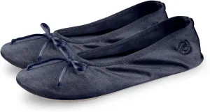 BCTEX COLL Women's Ballerina House Slippers with Bow, Ladies Satin Bedroom Slipper with Suede Sole Indoor