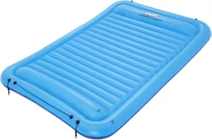 Bestway Hydro-Force Sun Soaker 4 Person Inflatable Platform Lake Floating Dock Water Lounger for Beach Days and Sun Tanning