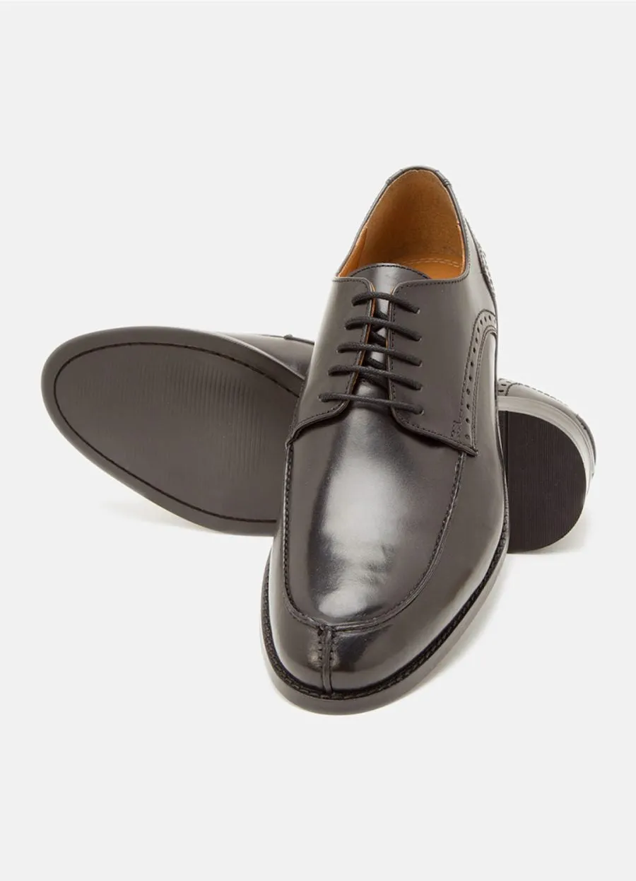 Black Leather Derby Shoes
