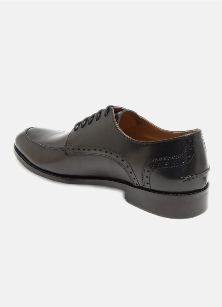 Black Leather Derby Shoes