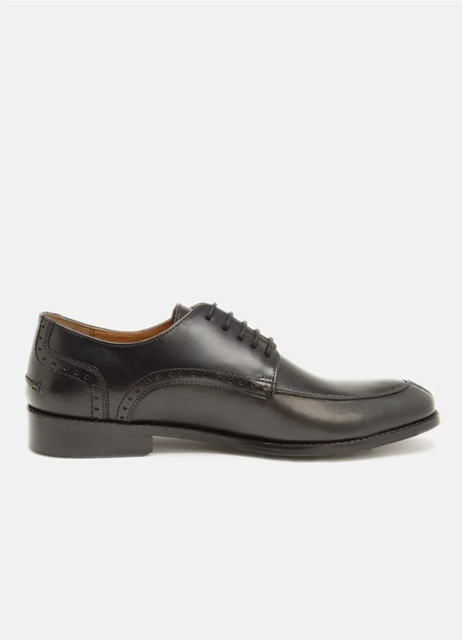 Black Leather Derby Shoes