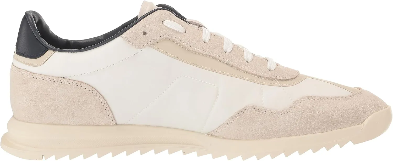 BOSS Men's Zayn Low Profile Suede Leather Two Tone Sneaker