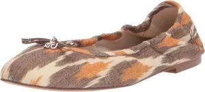 Bow Sam Flats Toe Slip Rounded Edelman Felicia Detail Durable materials Grey Soft On Ballet Bulk discount Multi