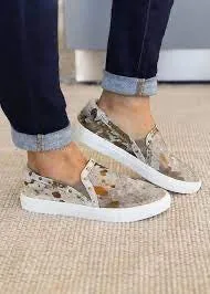 Bronze Pine Top Cowhide Sneaker