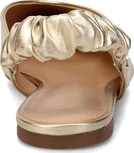 by Strap Sam Ballet Flats Last-minute sale Circus Gold Pointed Dual-purpose Omina Edelman Toe Slingback