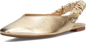by Strap Sam Ballet Flats Last-minute sale Circus Gold Pointed Dual-purpose Omina Edelman Toe Slingback