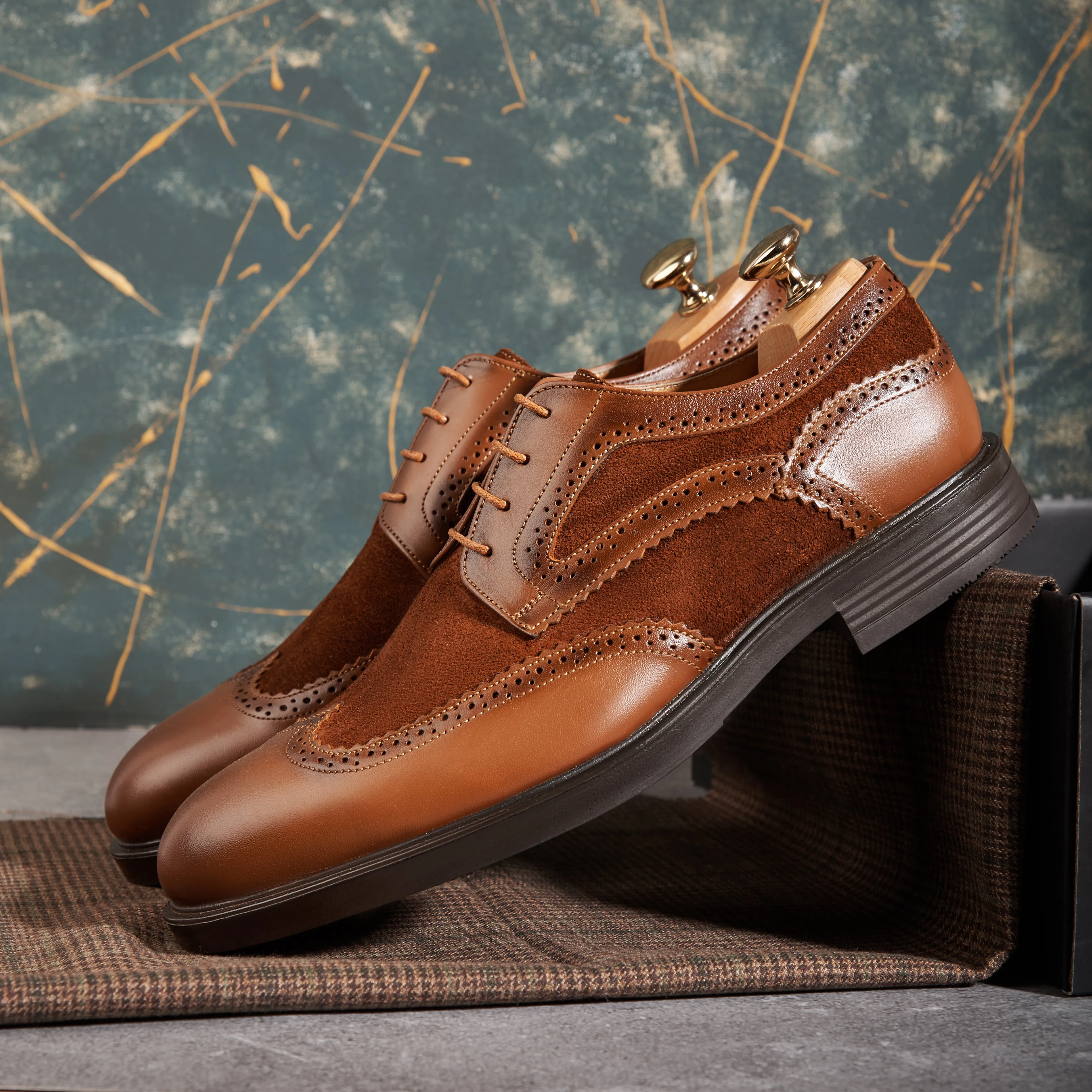 Callisto Derby Brogue with Suede