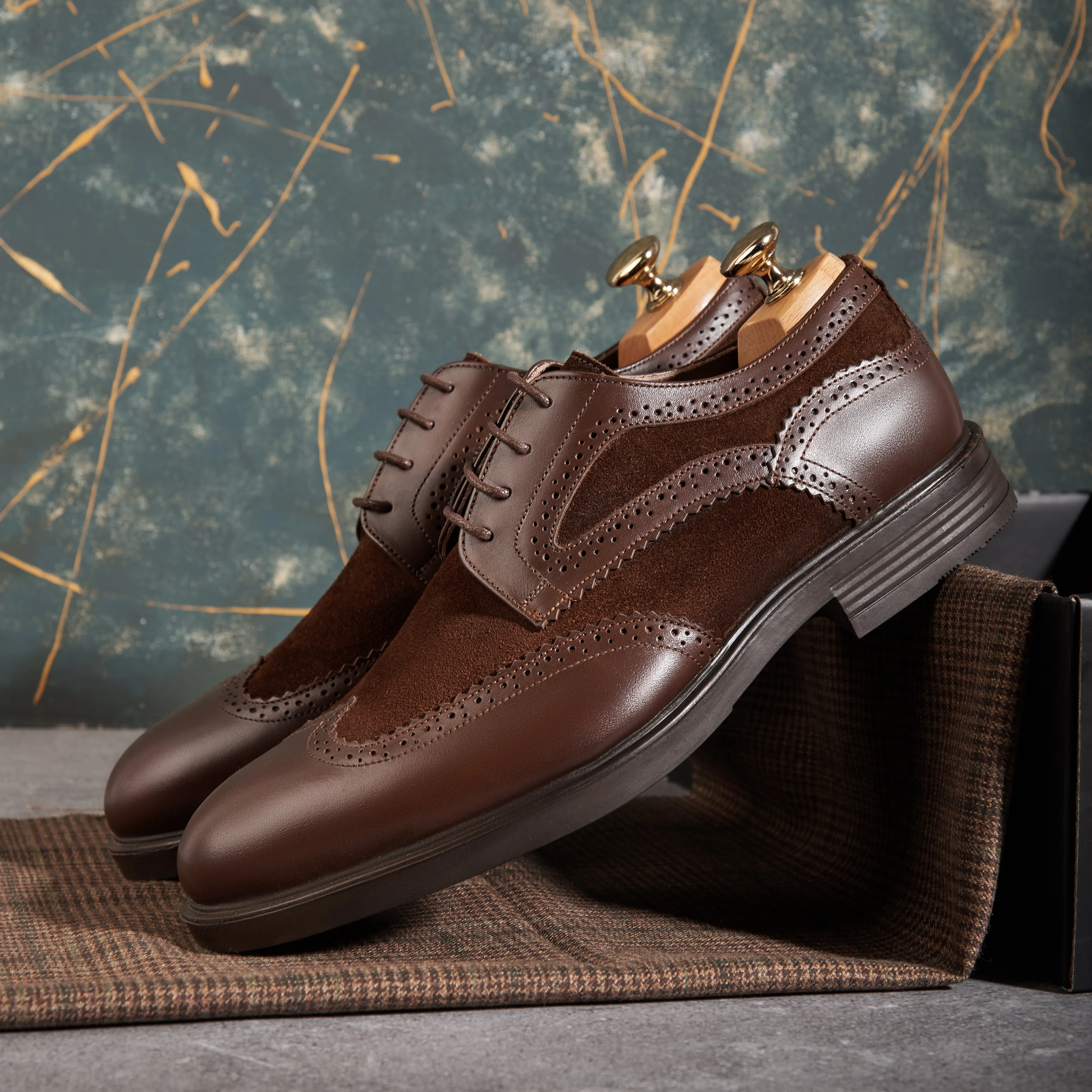 Callisto Derby Brogue with Suede