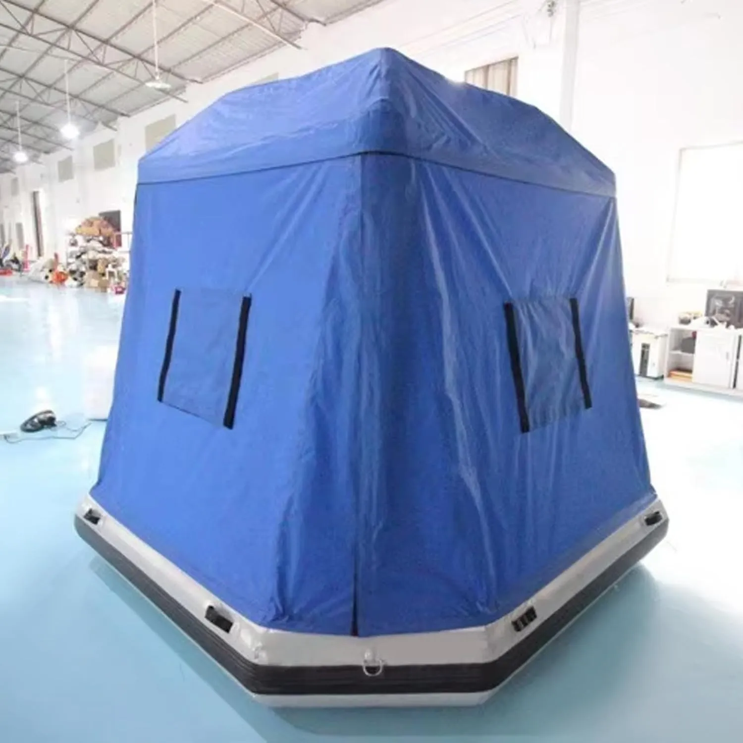 Camping Tent Quick Setup Blow Up Tents Inflatable Floating Shoal Tent Fishing Raft Boat Waterproof Windproof