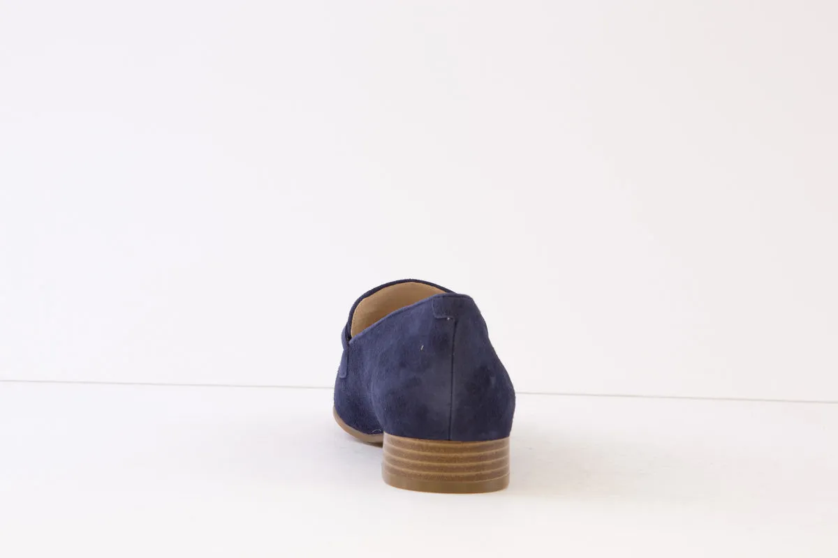 CAPRICE - 24201-857 LOW HEEL SLIP-ON SHOE - NAVY SUEDE
