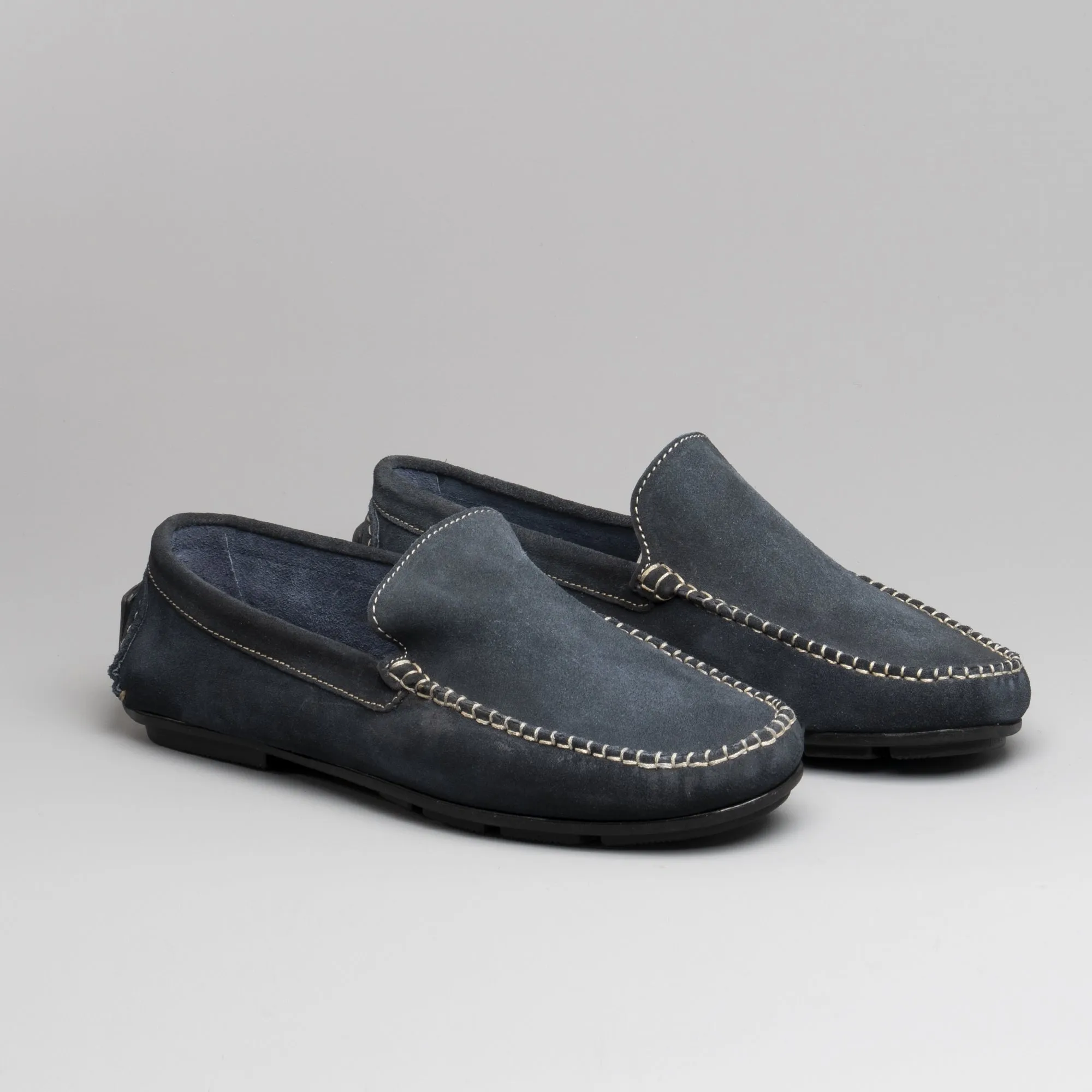 Catesby Shoemakers JOSHUA Mens Suede Leather Driving Loafers Navy