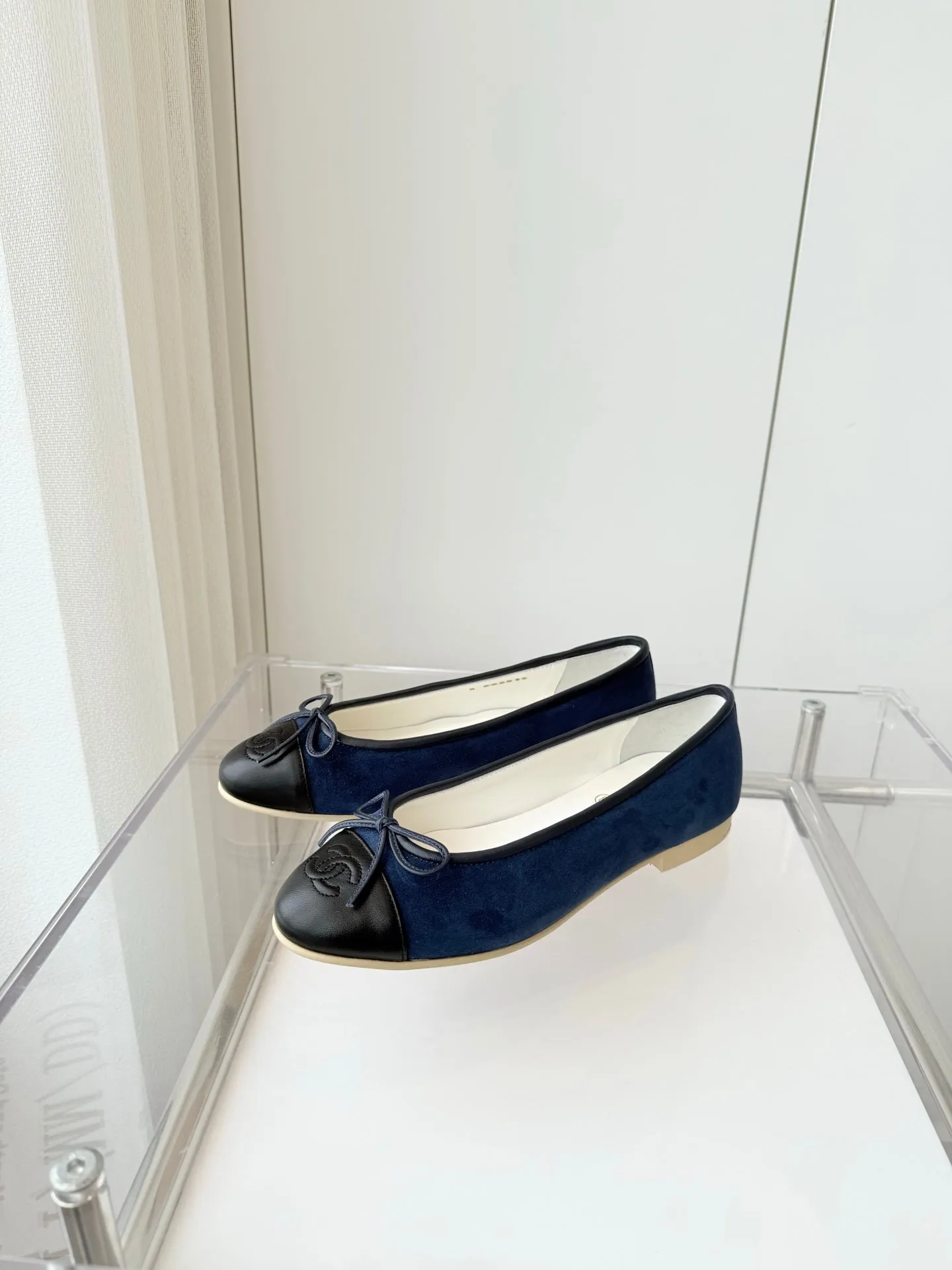 CC Ballet Flat Navy Blue Suede 238766