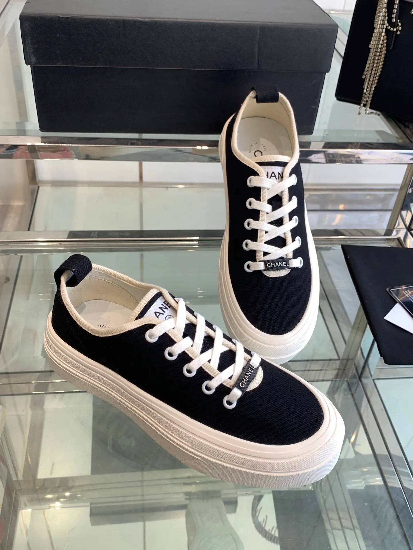 CC Sneaker Black Canvas  203261