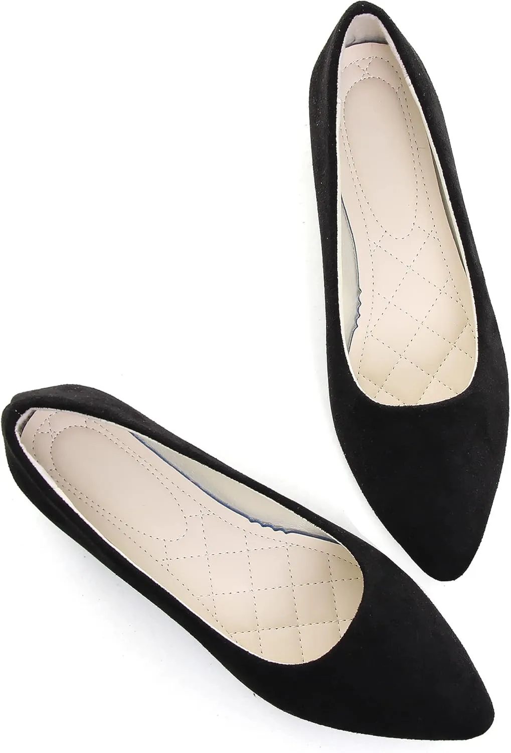 ChaiRong Zhou Women Pointed Toe Ballets Flats Comfort Slip On Walking Shoes for Driving