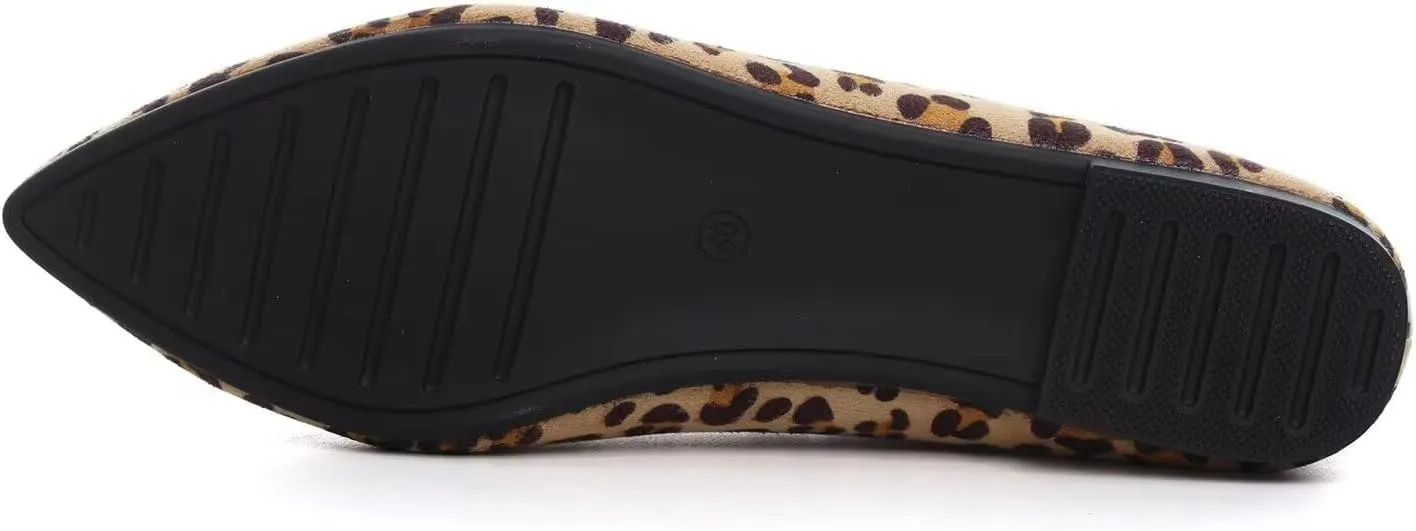 ChaiRong Zhou Women Pointed Toe Ballets Flats Comfort Slip On Walking Shoes for Driving