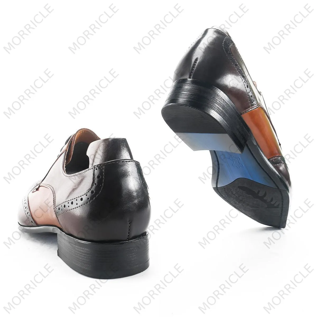 Chic Two Tone Wingtip Derby Shoes