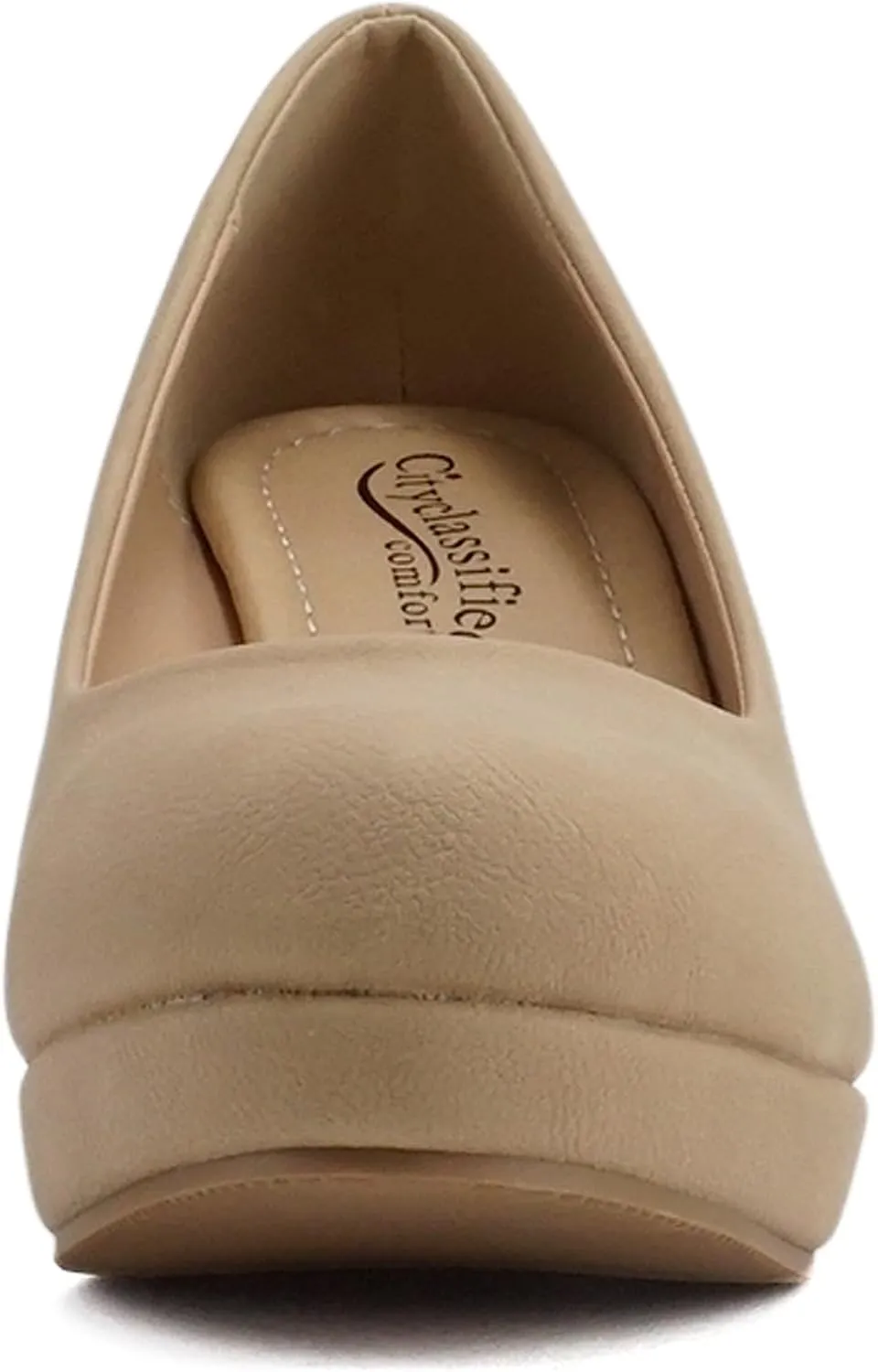 CITYCLASSIFIED Mark/Thomas ~ Womens Mary Jane Strap Comfortable Office Dress Platform Wedge Pump Heel Shoes
