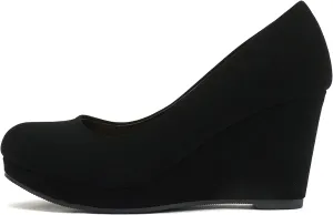 CITYCLASSIFIED Mark/Thomas ~ Womens Mary Jane Strap Comfortable Office Dress Platform Wedge Pump Heel Shoes