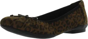 Clarks Womens Sara Aster Suede Slip-On Ballet Flats Tan 10 Medium (B,M)