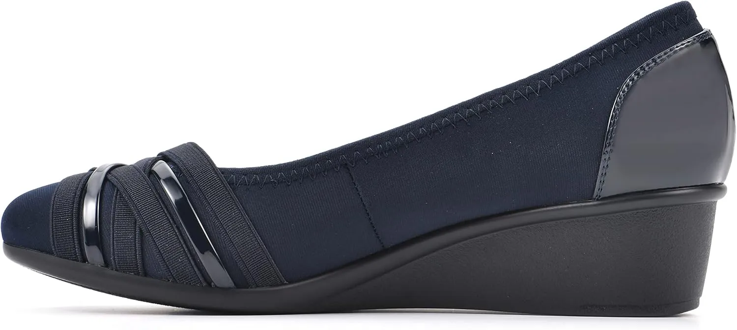 CLIFFS BY WHITE MOUNTAIN Women's Bowie Cushioned Ballet Wedge Heel