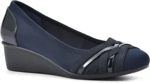 CLIFFS BY WHITE MOUNTAIN Women's Bowie Cushioned Ballet Wedge Heel