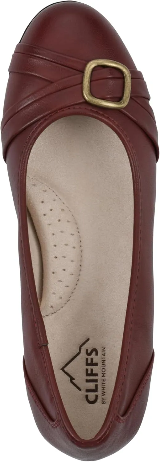 CLIFFS BY WHITE MOUNTAIN Women's Calming Cushioned Ballet Flat