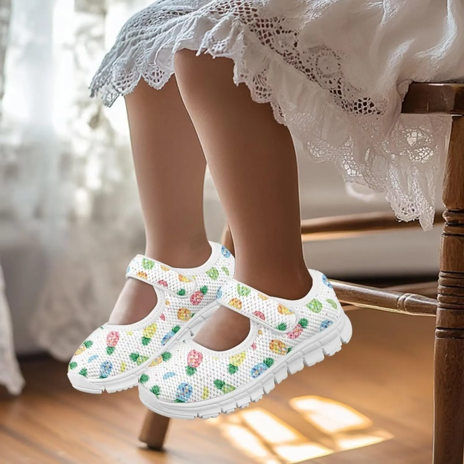 Coloranimal Mary Jane Shoes for Girls Casual Dress Shoes Single Buckle Princess Shoes Girls Flats Back to School Uniform Shoes