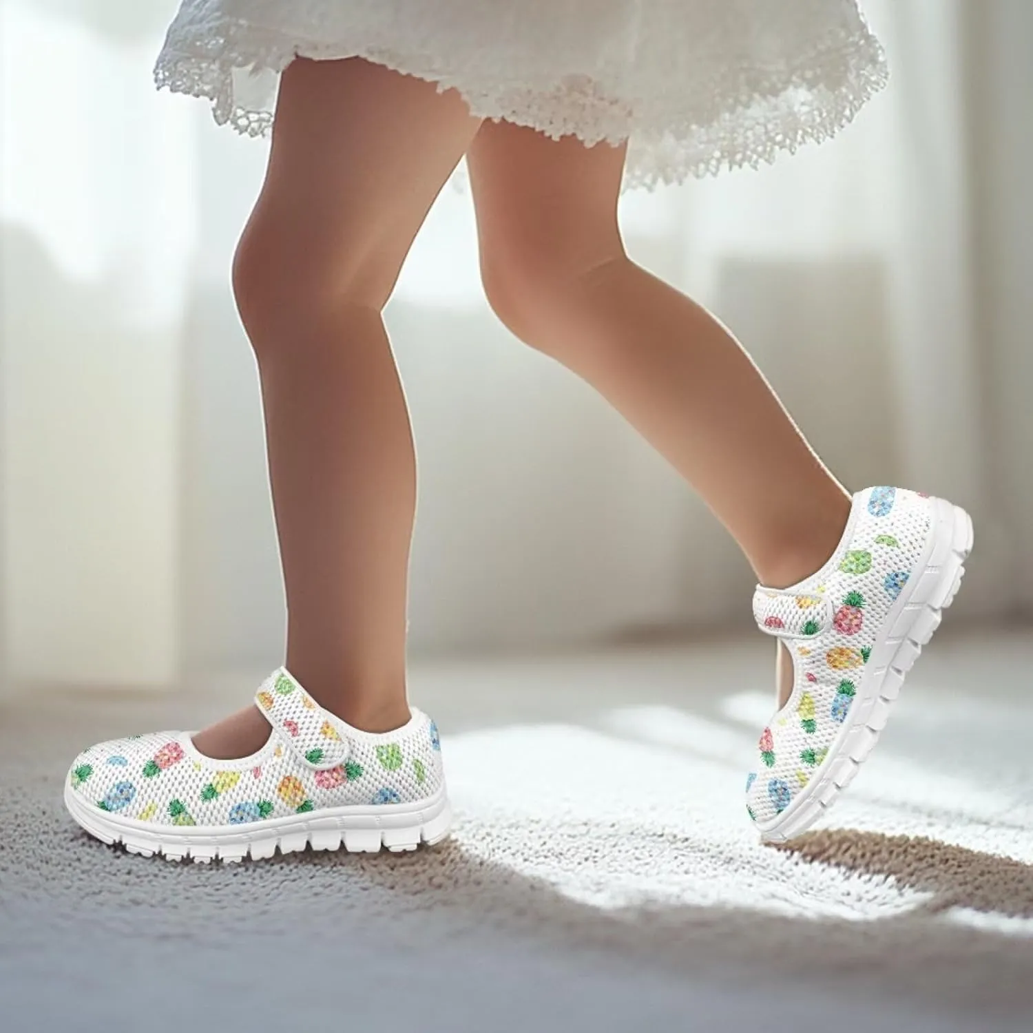 Coloranimal Mary Jane Shoes for Girls Casual Dress Shoes Single Buckle Princess Shoes Girls Flats Back to School Uniform Shoes