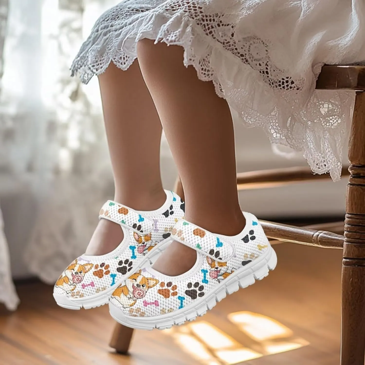 Coloranimal Mary Jane Shoes for Girls Princess Shoes Ballet Flats Girls Dress Shoes Single Buckle Uniform Shoes Casual Mary Jane Flats