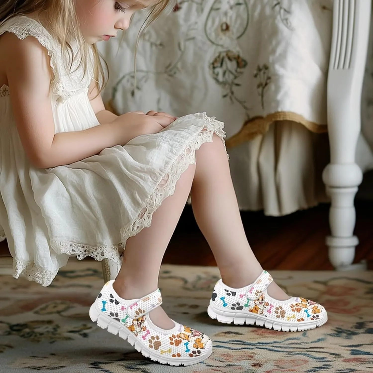 Coloranimal Mary Jane Shoes for Girls Princess Shoes Ballet Flats Girls Dress Shoes Single Buckle Uniform Shoes Casual Mary Jane Flats