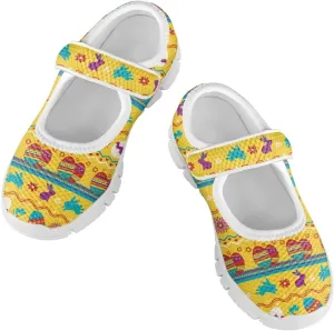 Coloranimal Mary Jane Shoes for Girls Princess Shoes Casual Dance Shoes School Uniform Shoes Easter Theme Mary Jane Flats